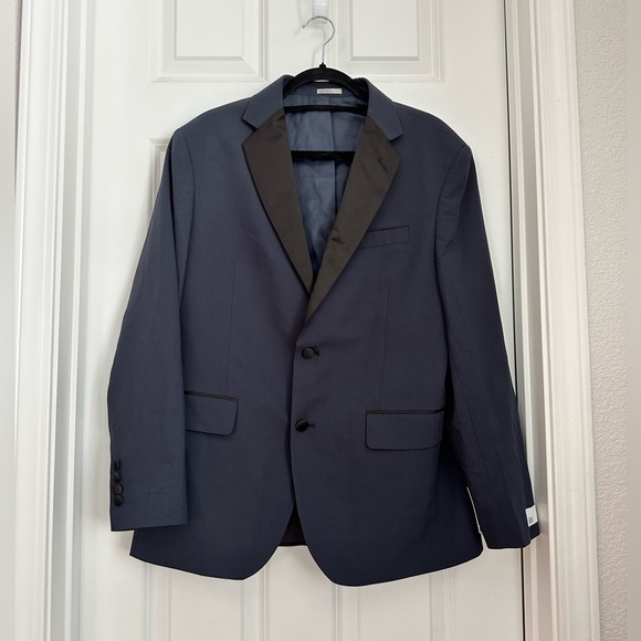 nordstrom rack Suits & Blazers Nordstroms Rack 42s Blue With Black Lapel Tuxedo Jacket